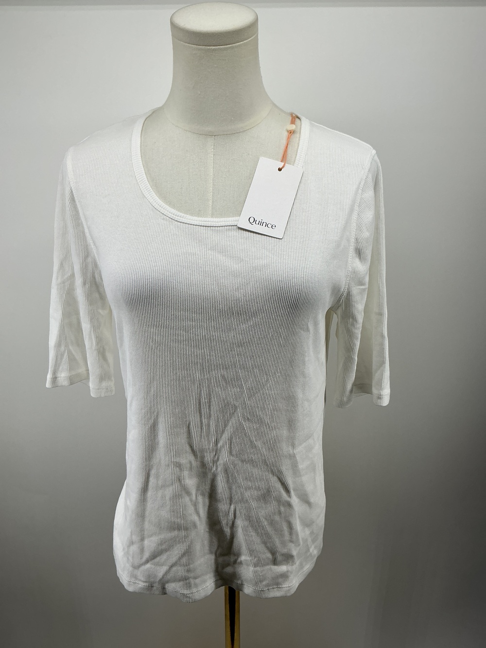 Organic Cotton Micro-Rib Elbow Sleeve Tee